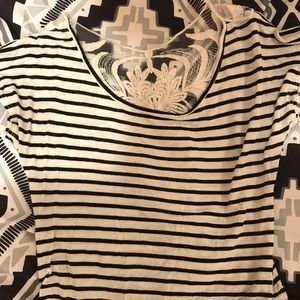 Striped shirt sleeve top