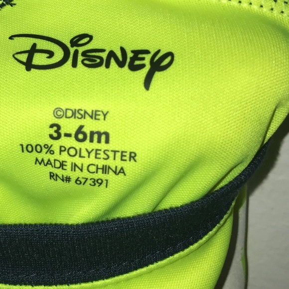 New! Neon Yellow Disney Mickey Mouse 2 Piece Set - Picture 7 of 8