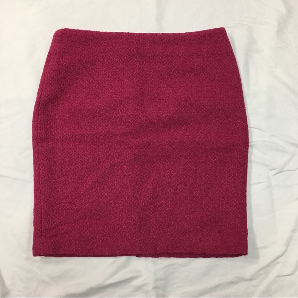 Hot Pink Wool Skirt