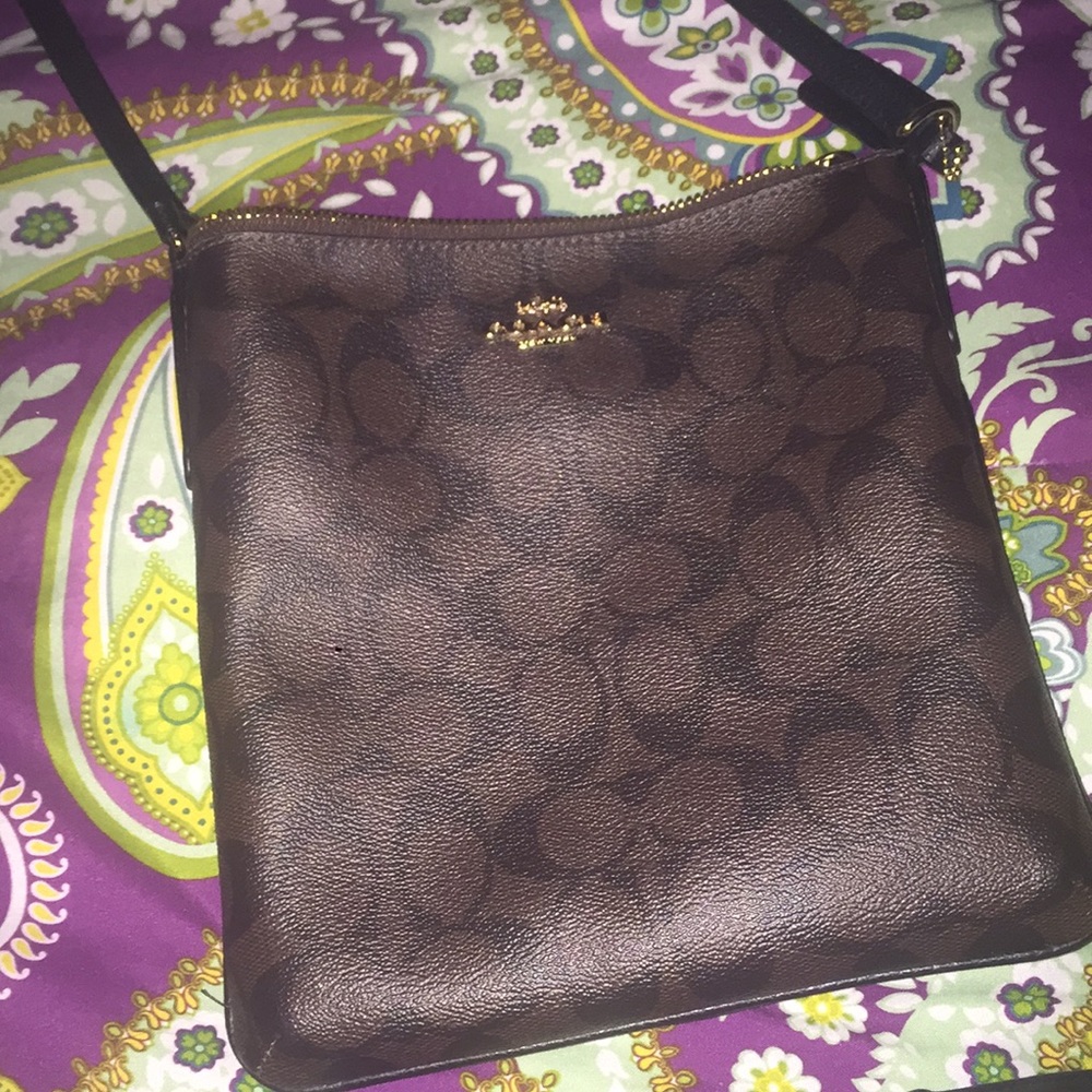 Mocha Coach Crossbody Bag