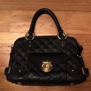 Marc Jacobs black leather quilted handbag
