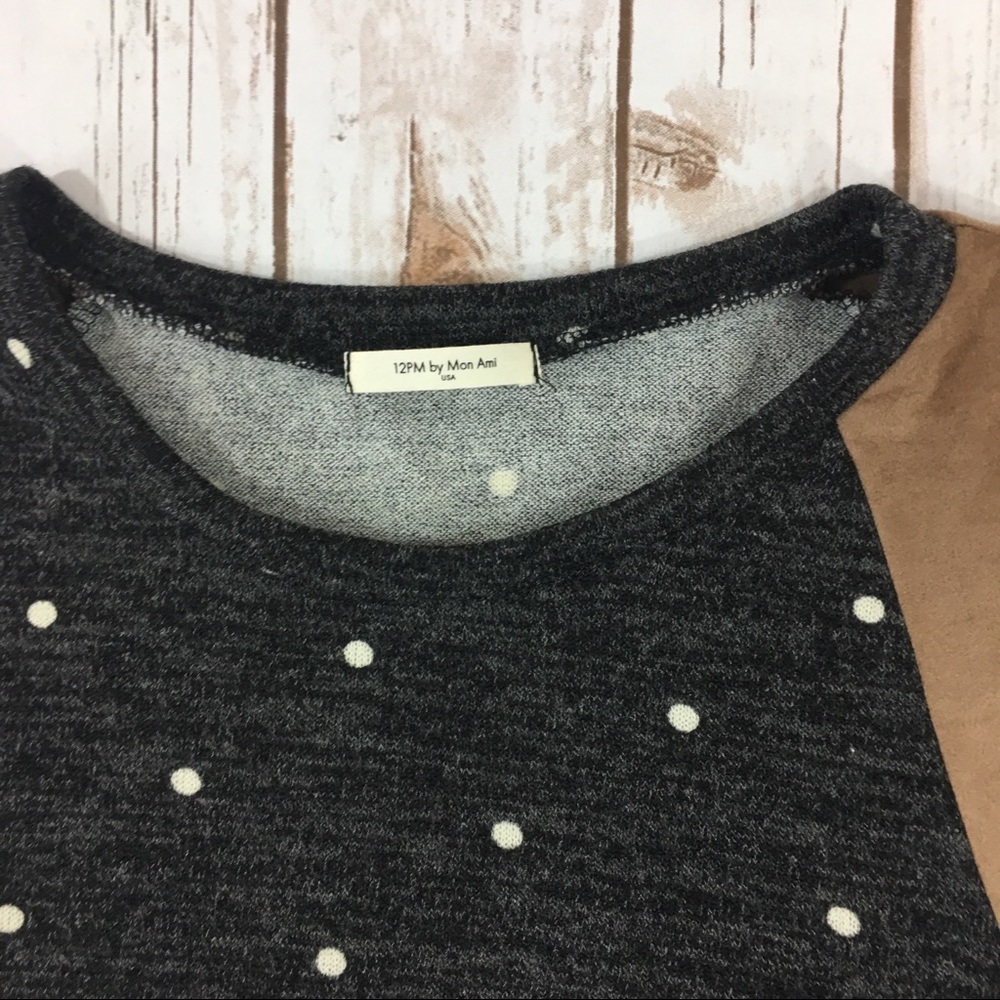 Long Sleeve Polka Dot Elbow Patch Shirt - Picture 7 of 7