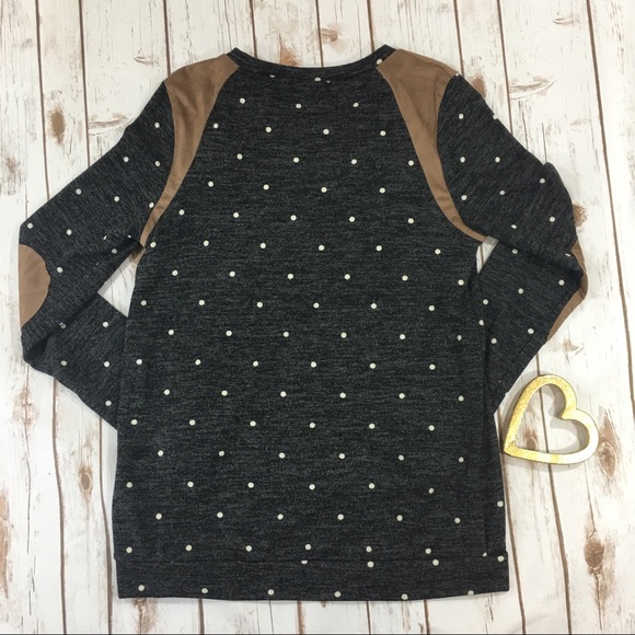 Long Sleeve Polka Dot Elbow Patch Shirt - Picture 5 of 7