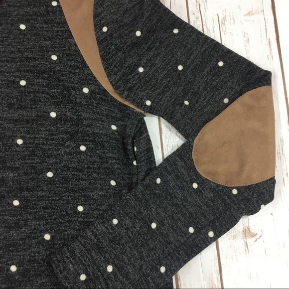 Long Sleeve Polka Dot Elbow Patch Shirt - Picture 6 of 7