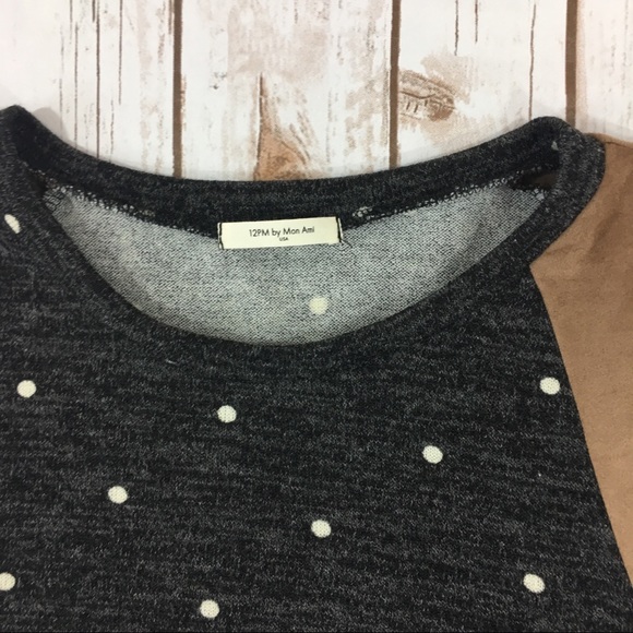 Long Sleeve Polka Dot Elbow Patch Shirt - Picture 7 of 7