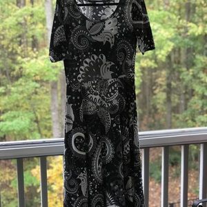 EUC Lularoe Ana XL black paisley