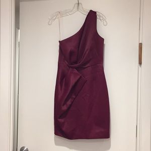 Halston Heritage Merlot Cocktail Dress