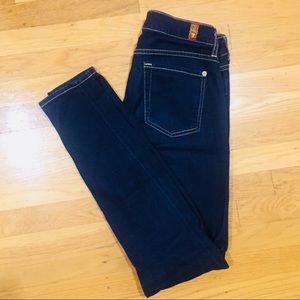 7 for All Mankind Dark Wash Skinny Jeans