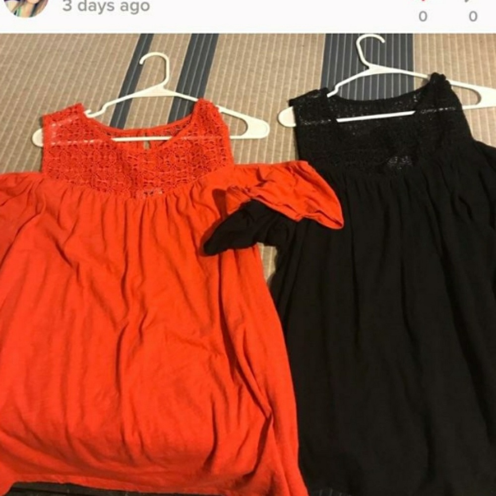 Preloved 2 old navy cold - shoulder blouses