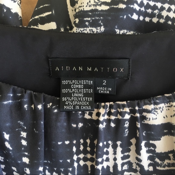 Aidan Mattox Printed A-Line Dress - Picture 4 of 5