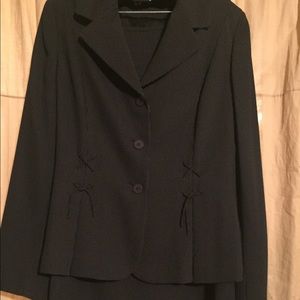 Anne Klein black skirt suit