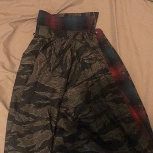Camo / flannel reversible north face jacket