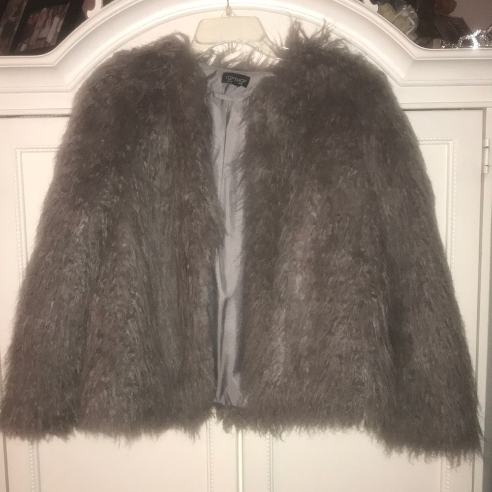 Topshop faux fur jacket