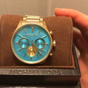 Nice gold/teal MK watch