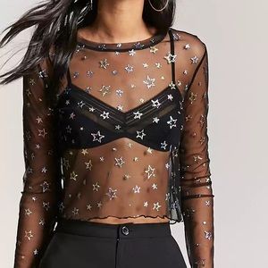 Mesh top with stars