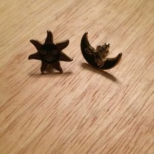Sun and moon earrings