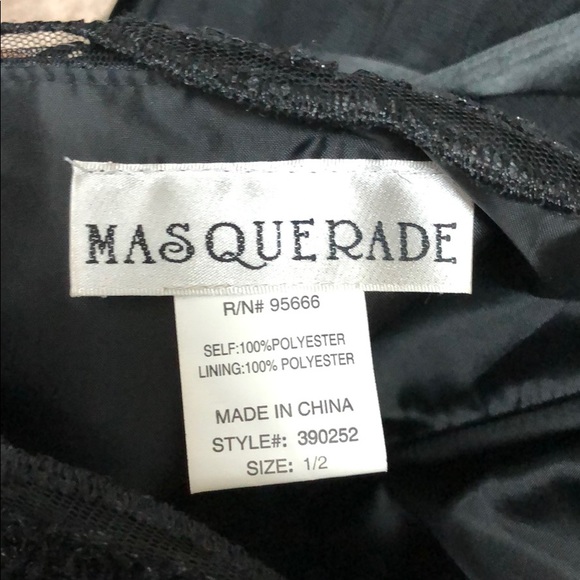 Black Ruffle Strapless Formal Dress - Picture 4 of 4