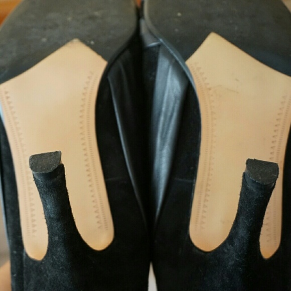 Black Alfani Heels Size 8 - Leather and Suede - Picture 4 of 5