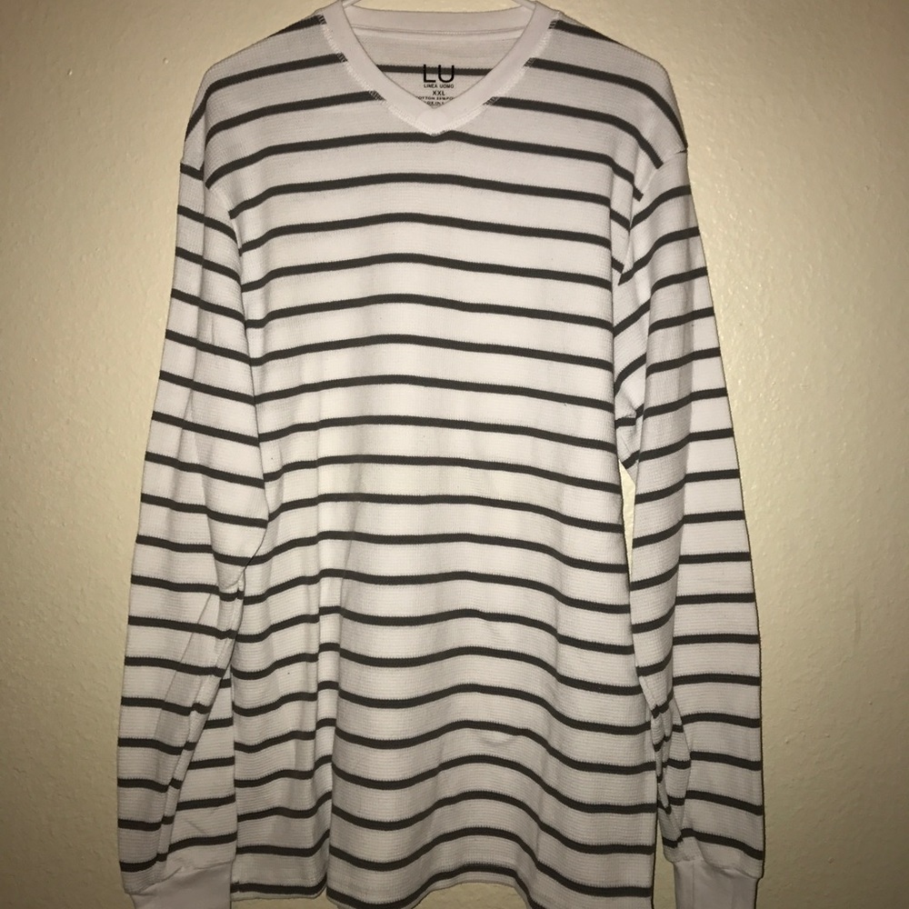 White & grey thermal long sleeve
