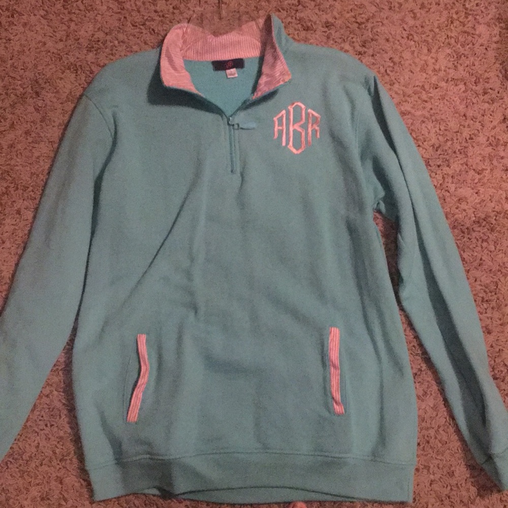 Quarter Zip Up. aBr monogram. Size L