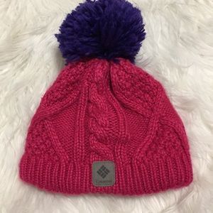 Columbia youth girls winter hat with Pom Pom