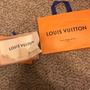 Louis Vuitton Wallet box, bag and rag