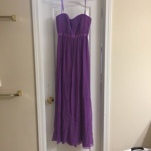 Purple BCBG Strapless Formal Dress