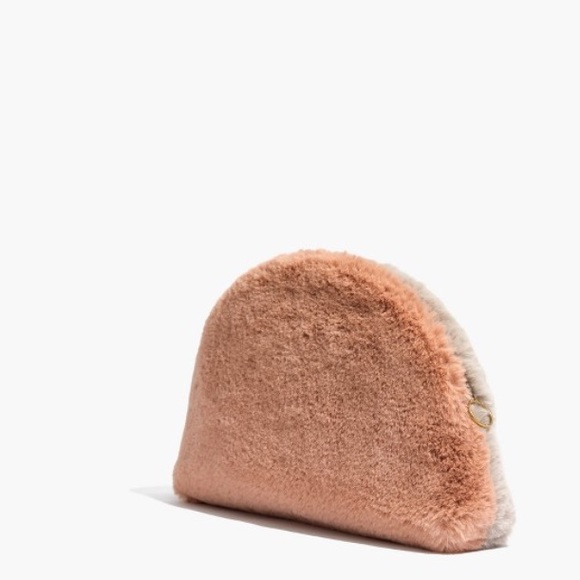 NWT Madewell ❤️ Colorblock Faux Mink Clutch - Picture 2 of 5