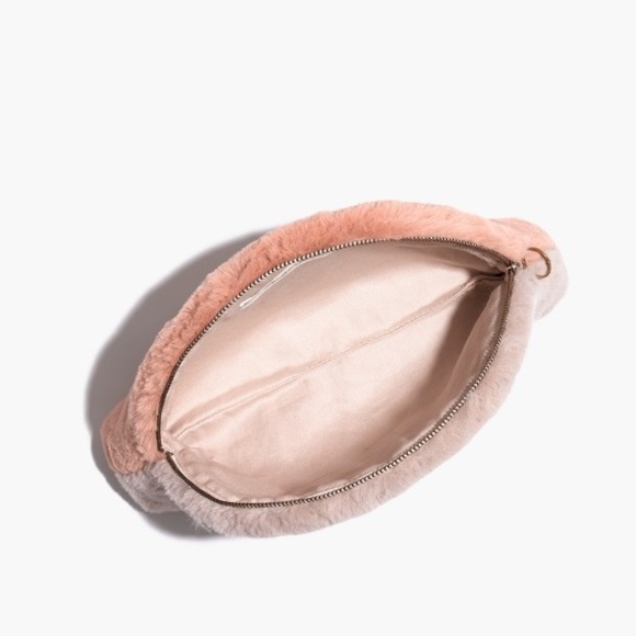 NWT Madewell ❤️ Colorblock Faux Mink Clutch - Picture 4 of 5