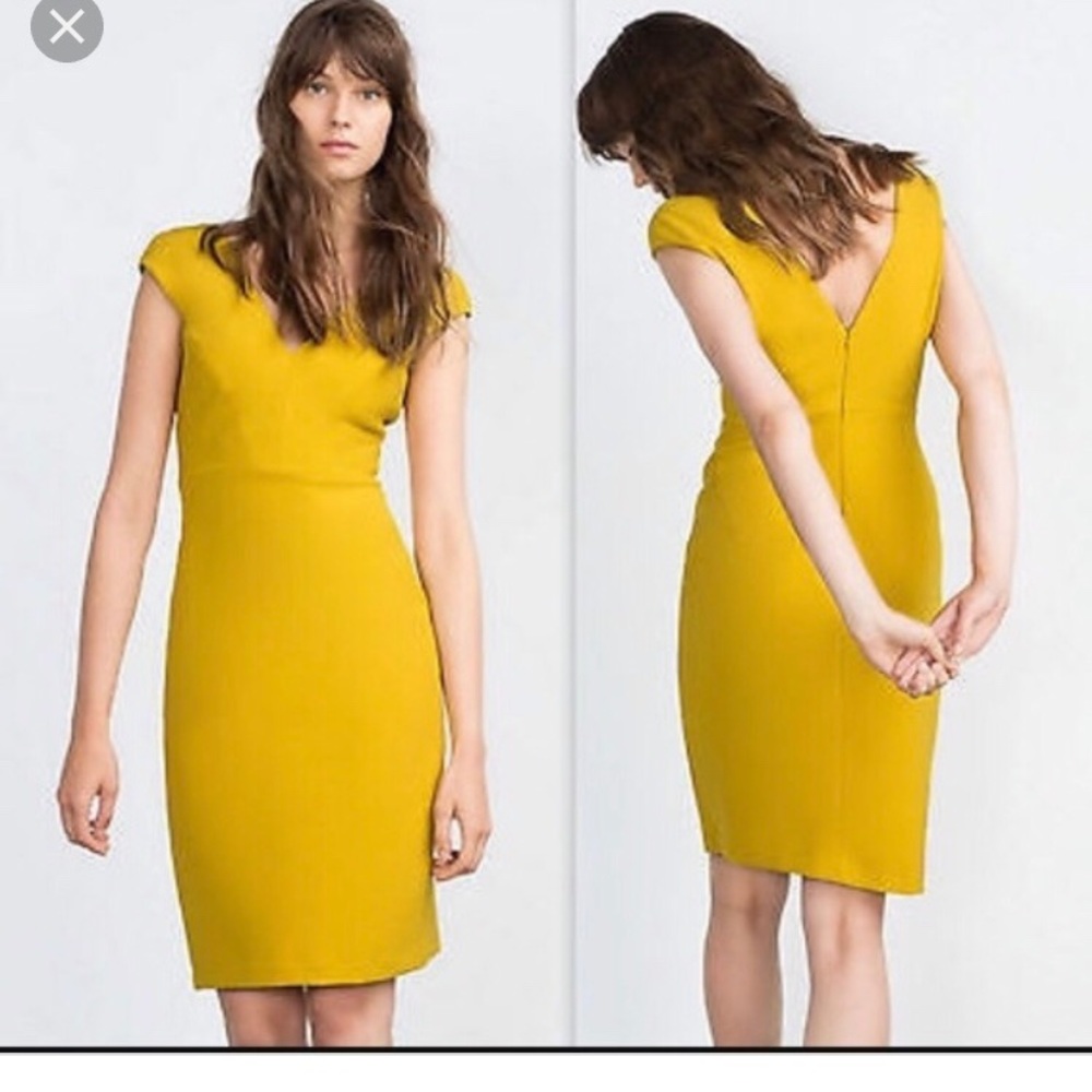 Mustard yellow Zara dress