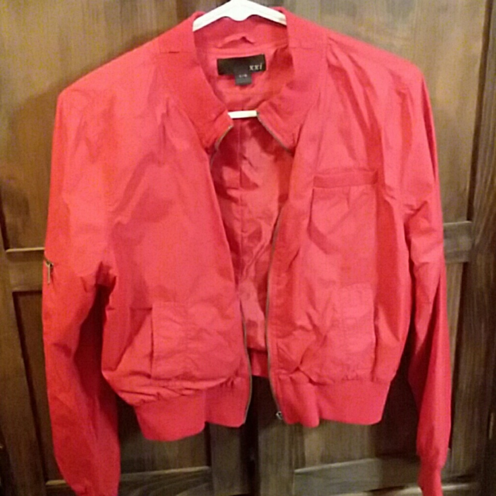 3 for $15 Vintage style red bomber jacket - Picture 3 of 5