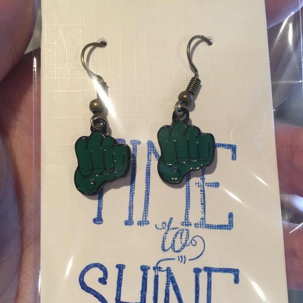 Handmade Hulk earrings