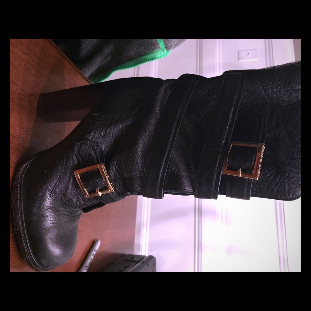 Tory Burch Jaden Strap Black Boots - sz 9