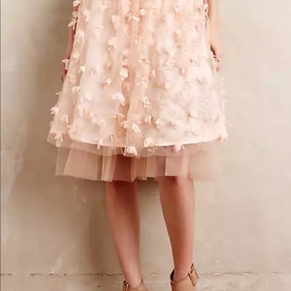 NWOT Eva Franco Pink Midi Dimensional Floral Skirt - Picture 2 of 5