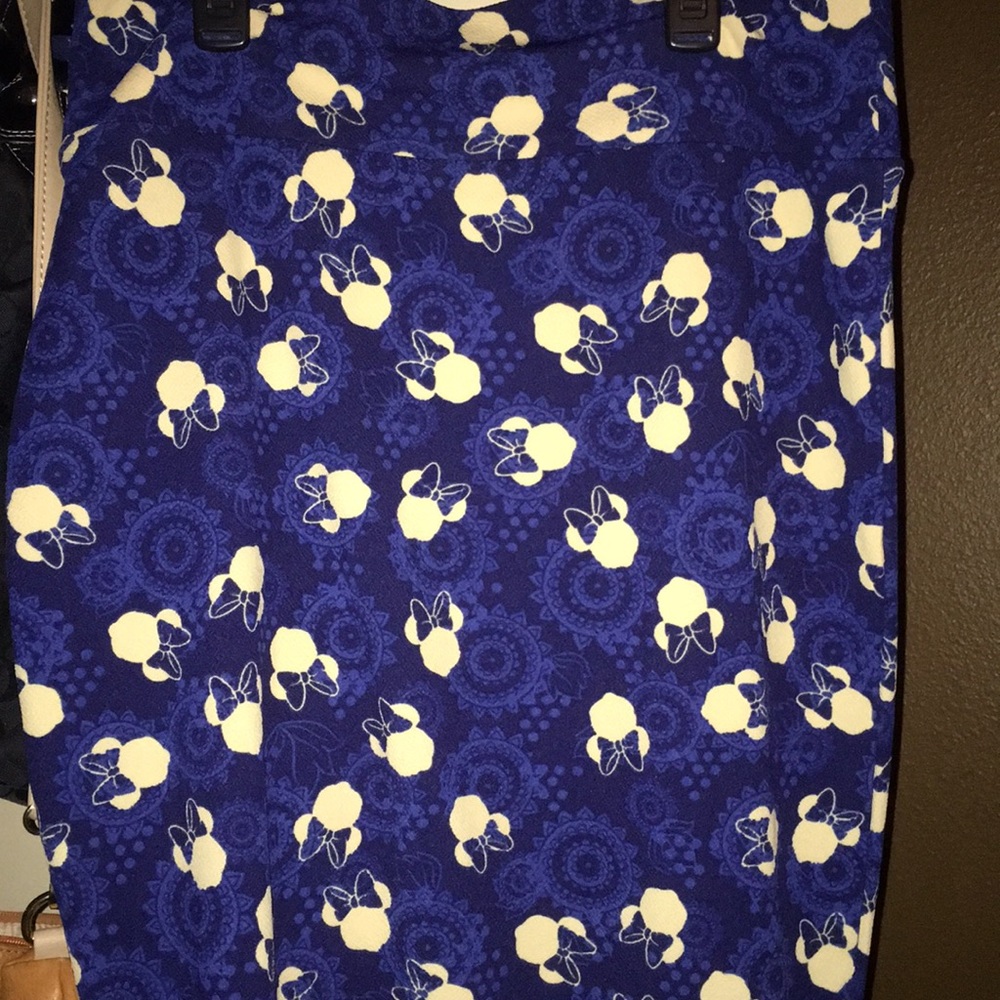 Royal Blue Minnie Mouse pencil skirt