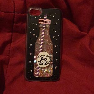 Case iPhone 7. Back and Pink with sparkles
