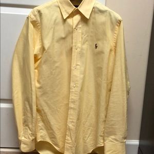 Pale Yellow Classic Fit Polo Button Up