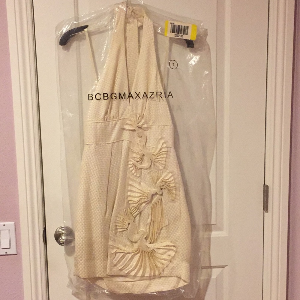 Cream colored jacquard dress