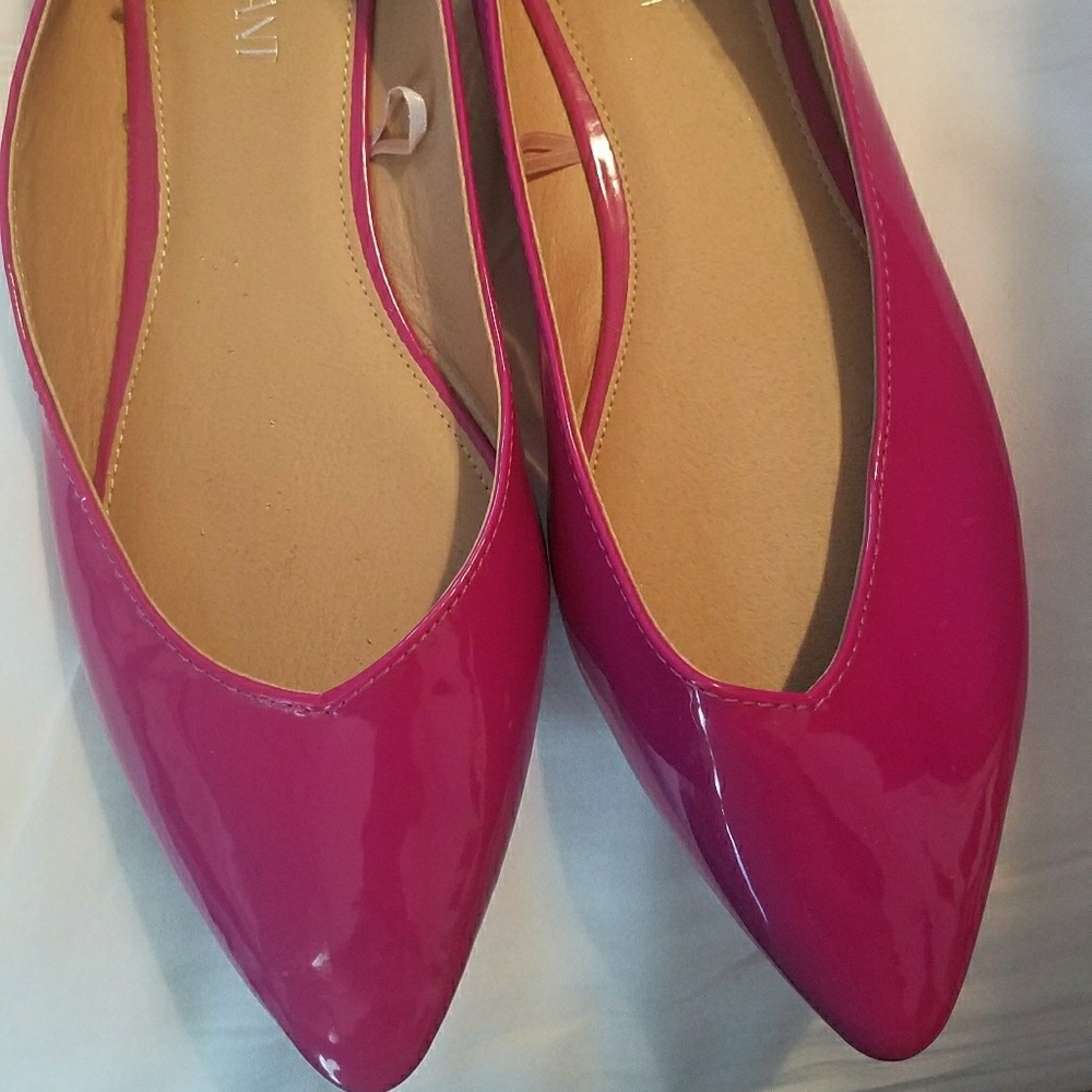 Hot pink flats