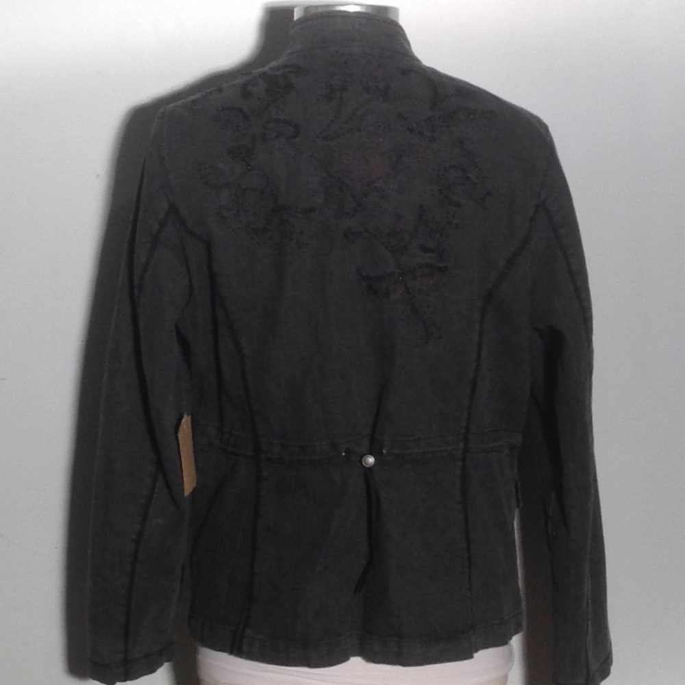 ColdWater Creek Beaded denim jacket - Picture 4 of 8