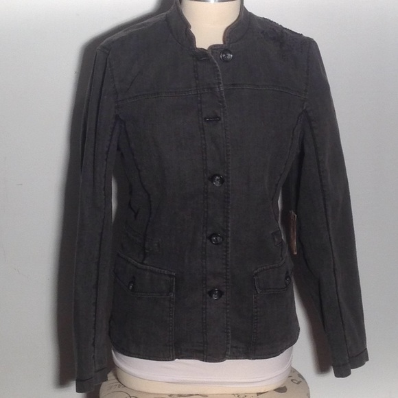 ColdWater Creek Beaded denim jacket - Picture 3 of 8