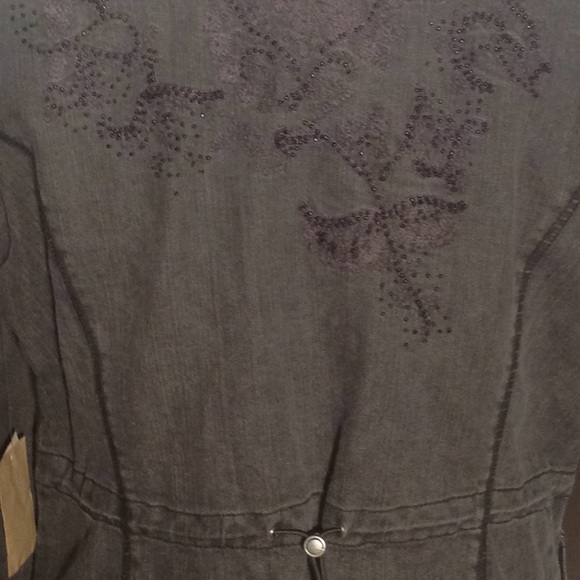 ColdWater Creek Beaded denim jacket - Picture 2 of 8