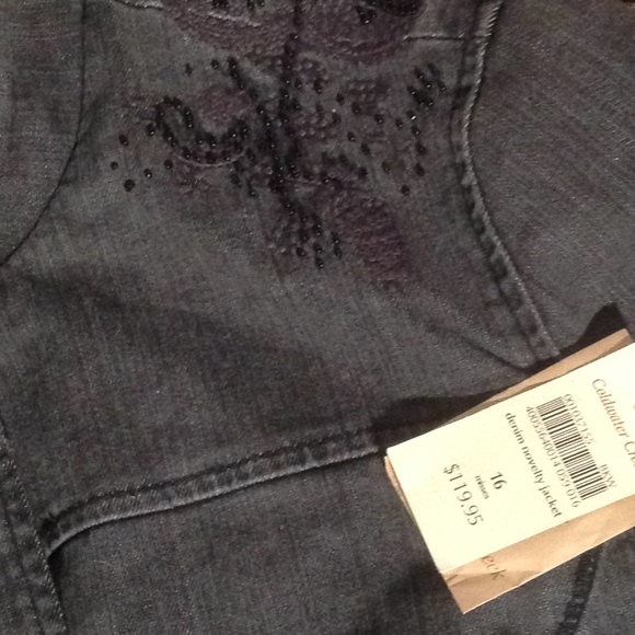 ColdWater Creek Beaded denim jacket - Picture 5 of 8