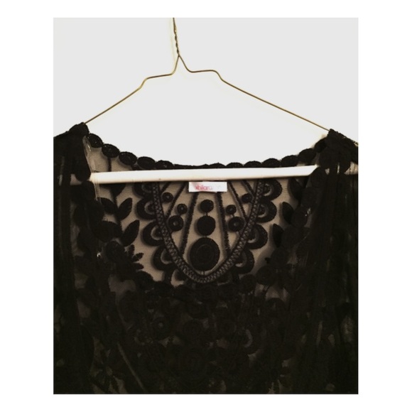 Xhilaration Black Sheer Top - Picture 2 of 2