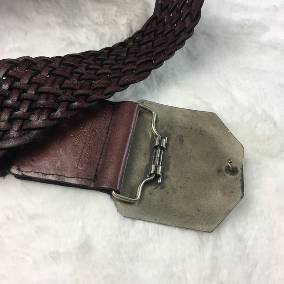 FOSSIL BRAIDED LEATHER BELT SMALL BROWN main image 6