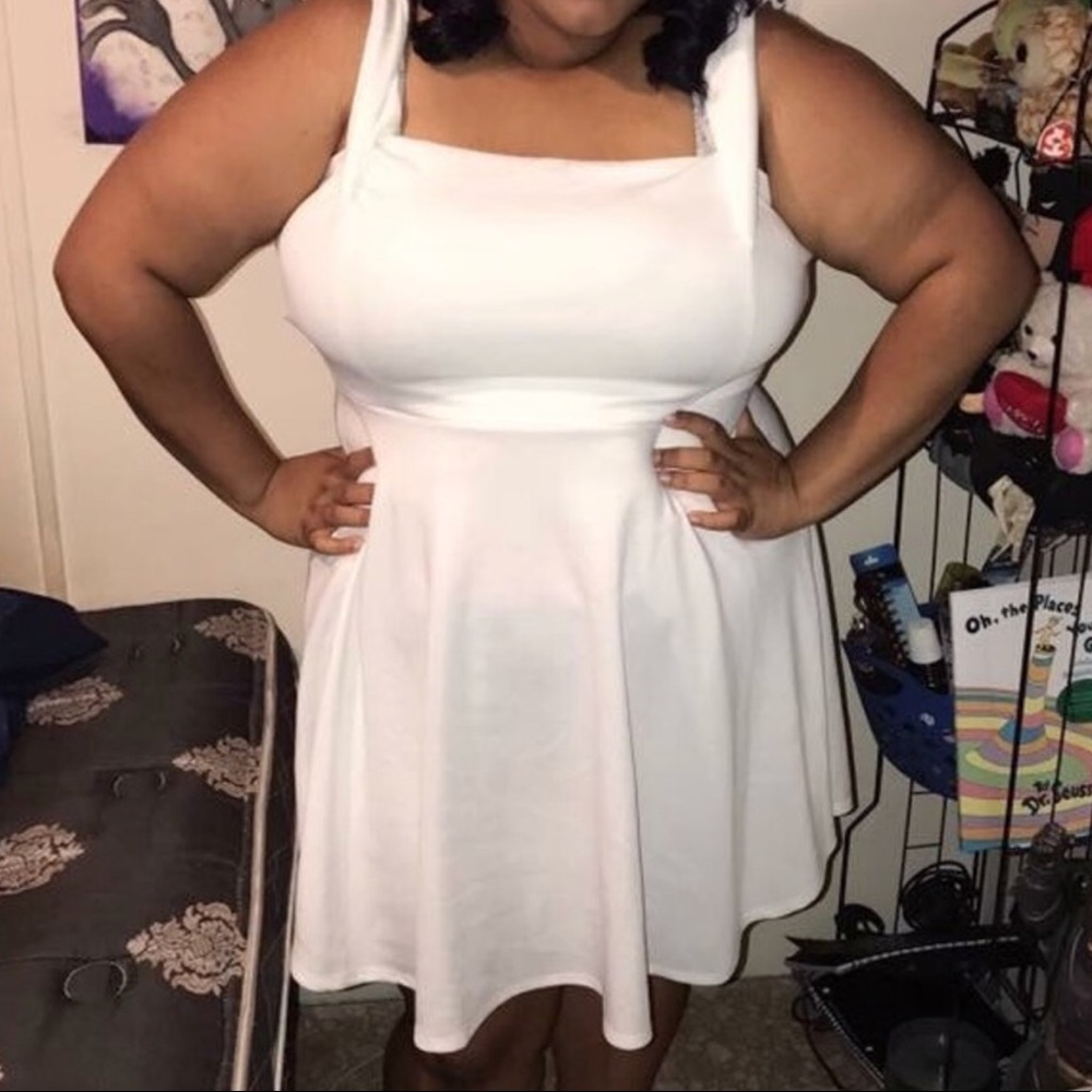White fit and flare dress!