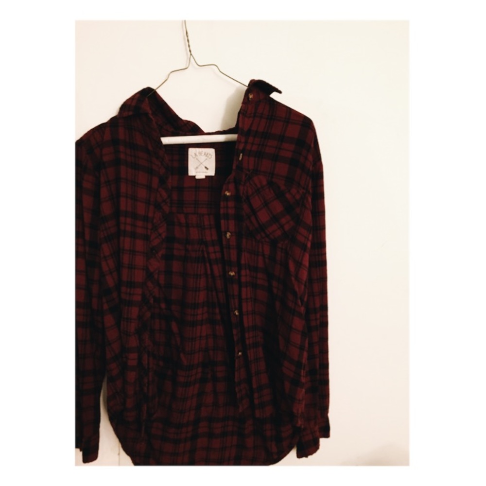 LA Hearts Plaid Flannel