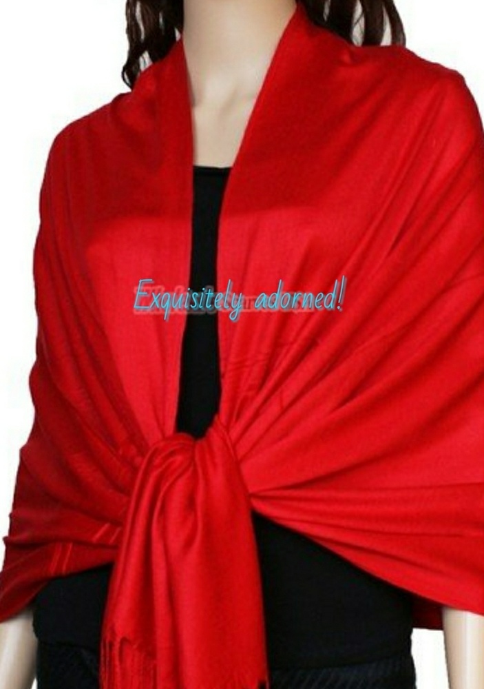 PASHMINA STYLE WRAP/SCARF - RED