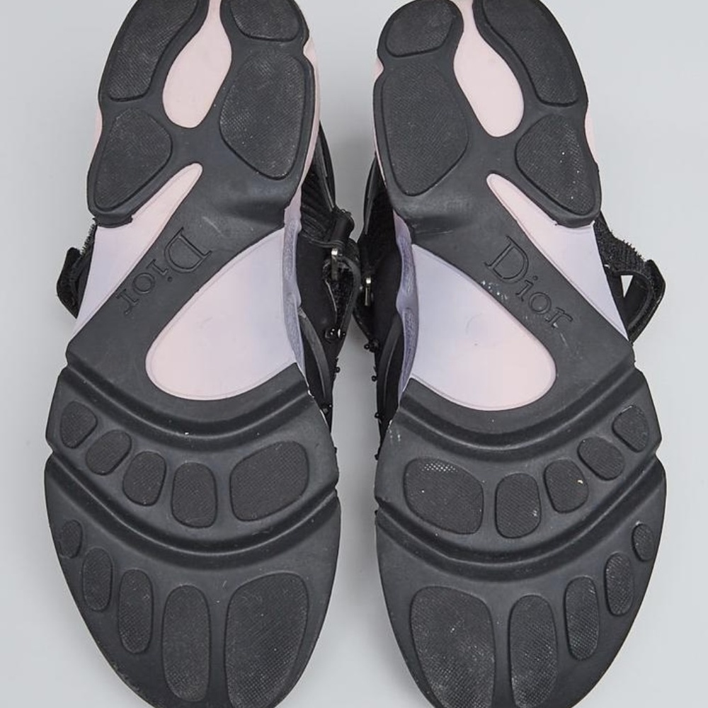 DIOR Black Fabric Embellished Fusion Sneaker, 6M - Picture 2 of 4