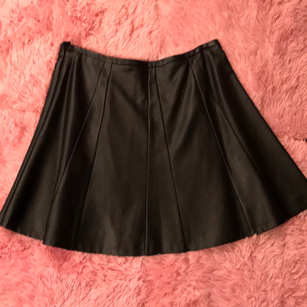 The Limited faux leather flair skirt